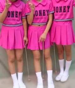 チアリーディング ユニフォーム HONEY ピンク セットアップのサムネイル