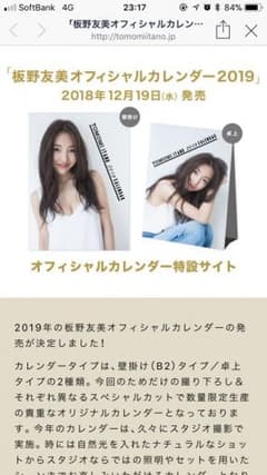 板野友美❤️カレンダー新品未開封限定、完売品のサムネイル