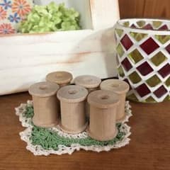 ハンドメイド 木製ボビン 糸まき・お好きなリボンの収納にも★3個150円のサムネイル
