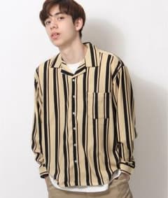 長袖オープンカラーシャツ【開襟シャツ】のサムネイル