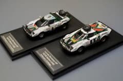 HPI1/43 ラリー 1974 HF ストラトス ランチア 1/43 hpi ベルテンポ特注, 2台セット 1975&1976 サファリ仕様 ランチアストラトス ミニカー