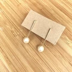 パール×barピアス【14KGF】のサムネイル