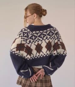 hazyl ノルディックニットカーディガンのサムネイル