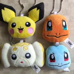 ポケモン フェイスマスコット ぬいぐるみキーホルダー 4種セット