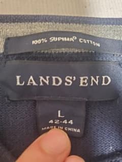 LANDS' END ニット セーター L ネイビーのサムネイル