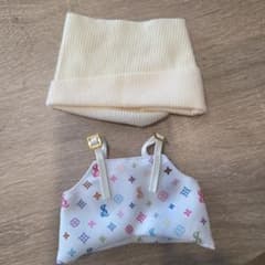 ぬいぐるみ用 着せ替え服 2点セット（サロペット、リブニット）のサムネイル