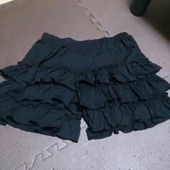 黒三段フリルキュロット3L大きいサイズのサムネイル