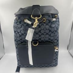 【新品】コーチ リュック サリバン シグネチャー ネイビー CG775