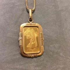 chi 様専用！FINE GOLD 5gのインゴットとダイヤのネックレスのサムネイル