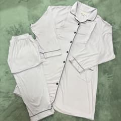 マタニティーパジャマ 上下セット 授乳口付き　出産入院準備　ラベンダーのサムネイル