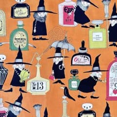 専用出品♡魔女さんで5個♡ハンドメイド　アレキサンダーヘンリー 3*ラ様 アレキサンダーヘンリー 魔女＆香水瓶 オレンジ 希少