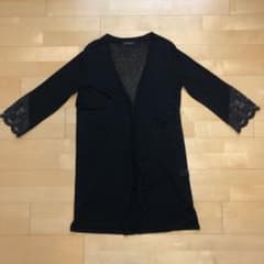 ロングカーディガン 黒 Mのサムネイル