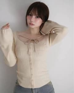 ANDMARY Sonique knit tops ivoryのサムネイル