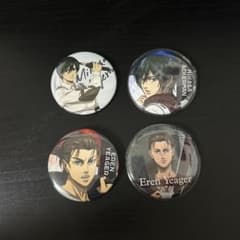 進撃の巨人　エレン　ミカサ　缶バッジのサムネイル