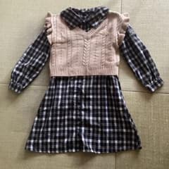 Jenni Love チェック柄ワンピース ベスト付きのサムネイル