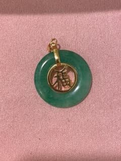 Gold Plated, Jade pendant ペンダントトップ　グリーンのサムネイル