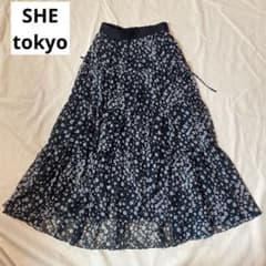 ☆シートーキョー シフォン フラワーティアード ロングスカート