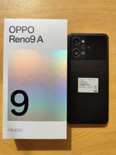 10/3購入　OPPO Reno9 A 本体 ナイトブラック　A301OPのサムネイル