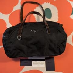 PRADA ナイロン バッグ　ボストン BR2394　黒☓ブロンズ※カード付 PRADA ナイロン バッグ ボストン BR2394 黒☓ブロンズ※カード付 - メルカリ
