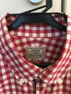 ぴょんさん専用 グリーンレーベル 赤チェックボタンダウンシャツのサムネイル