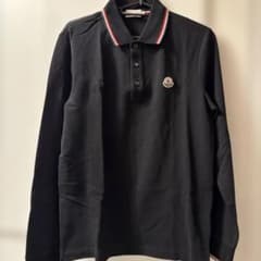 MONCLER 長袖ポロシャツ ブラック Sサイズ - メルカリ