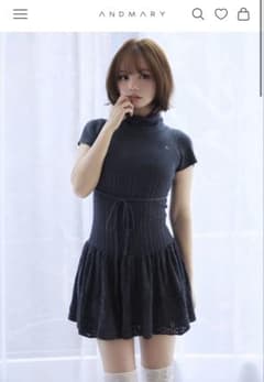 値下げ中ANDMARY Aletta frill mini dress gray - メルカリ