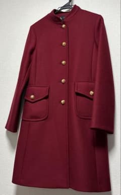 ZARA MANTECO ウールブレンド ロングコート ボルドー Sのサムネイル