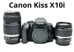 극미품 Canon Kiss X10i 디지털 SLR 카메라 렌즈 부착