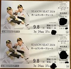 9/8(日) 福岡ソフトバンクホークスvs埼玉西武ライオンズ　チケット　ペアのサムネイル