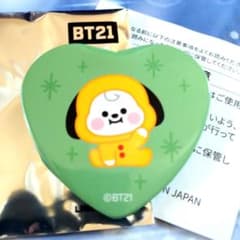 BT21 카페 하트형 캔 배지 치미 랜덤 CHIMMY 상품 BTS
