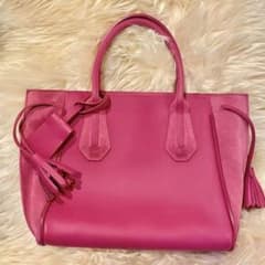 LONGCHAMP ロンシャン ペネロペ ピンク トートバッグ スエード 革 