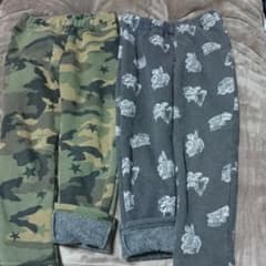 裏起毛ストレッチパンツ 100 2本セット！のサムネイル
