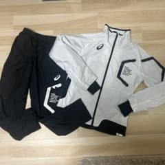asics ジャージ上下セット ホワイト/ブラックのサムネイル