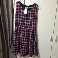 ひとっぴ様専用＊秋冬チェック柄ワンピのサムネイル