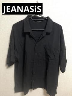 セール中‼️JEANASIS ブラック 半袖シャツ　ブラウス　薄手　春　夏のサムネイル