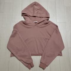 SPINNS ピンク クロップド丈 パーカーのサムネイル