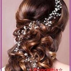 ウェディング 小枝ヘッドドレス ヘアアクセサリー シルバー 期間限定 セール中のサムネイル