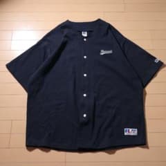美品 RUSSELL ATHLETIC ラッセル ベースボールシャツ ネイビー - メルカリ