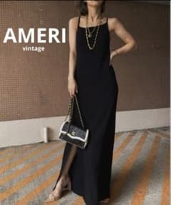 AMERI ブラック キャミワンピースのサムネイル