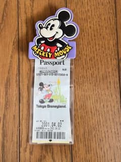 東京ディズニーランド 2001年 パスポートホルダー ミッキー　当時のチケット付のサムネイル