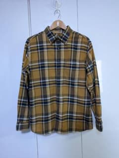 UNIQLO フランネルシャツ/チェック/黄色のサムネイル
