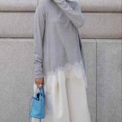 新品 MACHATT ヘムレースロンT グレー カットソー - メルカリ