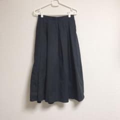 merlot コットンフレアタックスカート ブラックのサムネイル