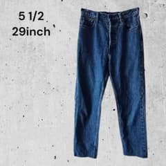 【5 1/2】ハイウェストストレートデニムパンツ インディゴ 29インチ