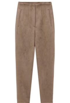 ZARA ハイウェストパンツ　ミンクのサムネイル