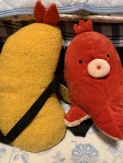布小物作家 ぎゅっと。のお弁当の具リュック  タコさん・エビフライのサムネイル