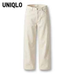 상태좋음 UNIQLO 유니클로 와이드 스트레이트 청바지 24 카이하라 데님 화이트