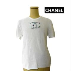 CHANEL ホワイト メッシュ Tシャツ CCロゴ - メルカリ