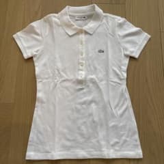 美品】LACOSTE ホワイト 半袖ポロシャツ 34 - メルカリ