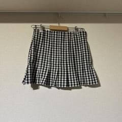 ZARA ギンガムチェック プリーツミニスカートのサムネイル